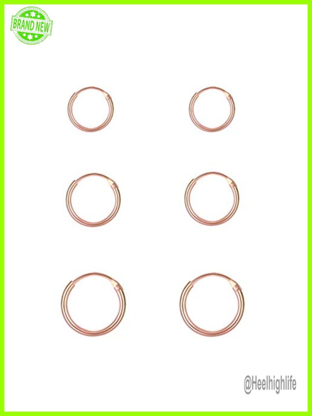 Sterling Silver Hoop Earrings Set 3 Pairs Hypoallergenic Cartilage Tragus
